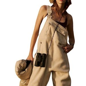 NWOT Fleece Overalls Jumpsuit - Small